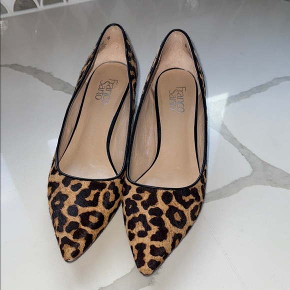 Franco Sarto Leopard Cow Hair Women's pumps 9M - Picture 1 of 5